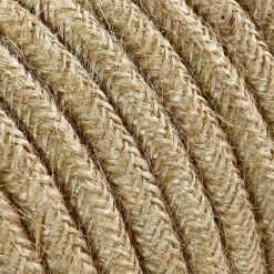 3 m cavo tessile rotondo 2 x 0,75 mm² juta