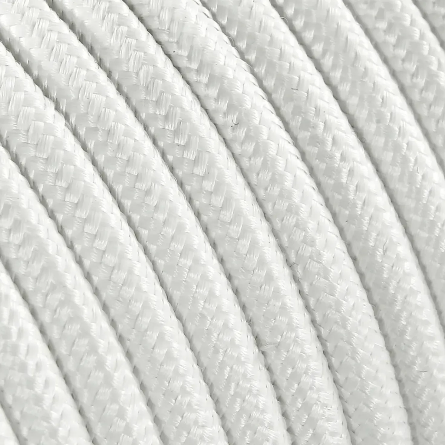 3 m cavo tessile rotondo 2 x 0,75 mm² bianco