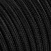 3 m cavo tessile rotondo 2 x 0,75 mm² nero