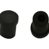 4 puntale in gomma a tappo 18 mm nero