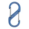 1 s-biner moschettone doppio in acciaio inox blu