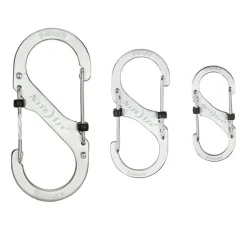 3 s-biner moschettoni di 3 dimensioni con chiusura bloccata acciaio
