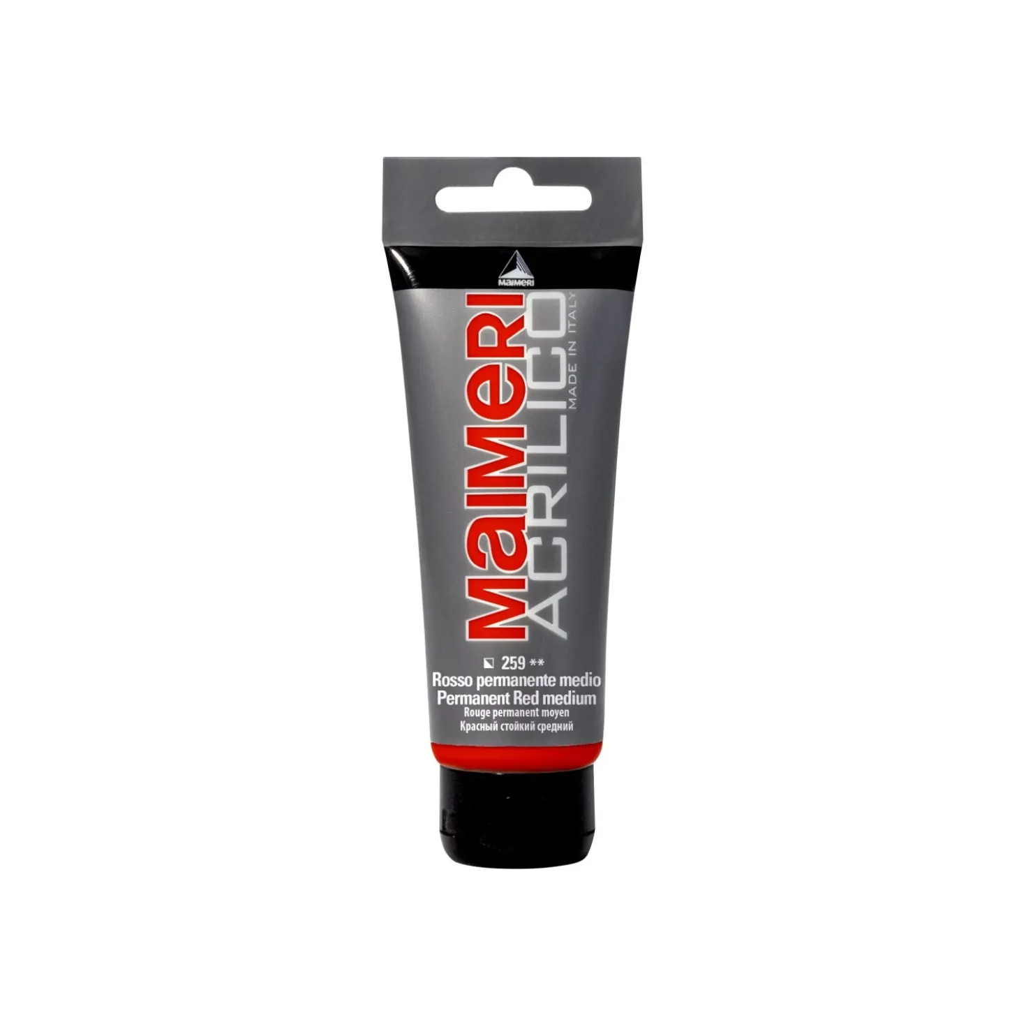 Acrilico rosso medio 75 ml