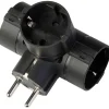 Adattatore con spina e 3 prese standard tedesco