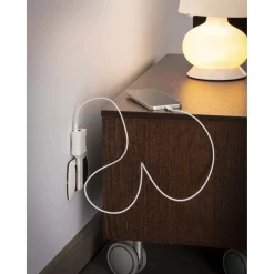 Adattatore flat USB con spina 10A bianco