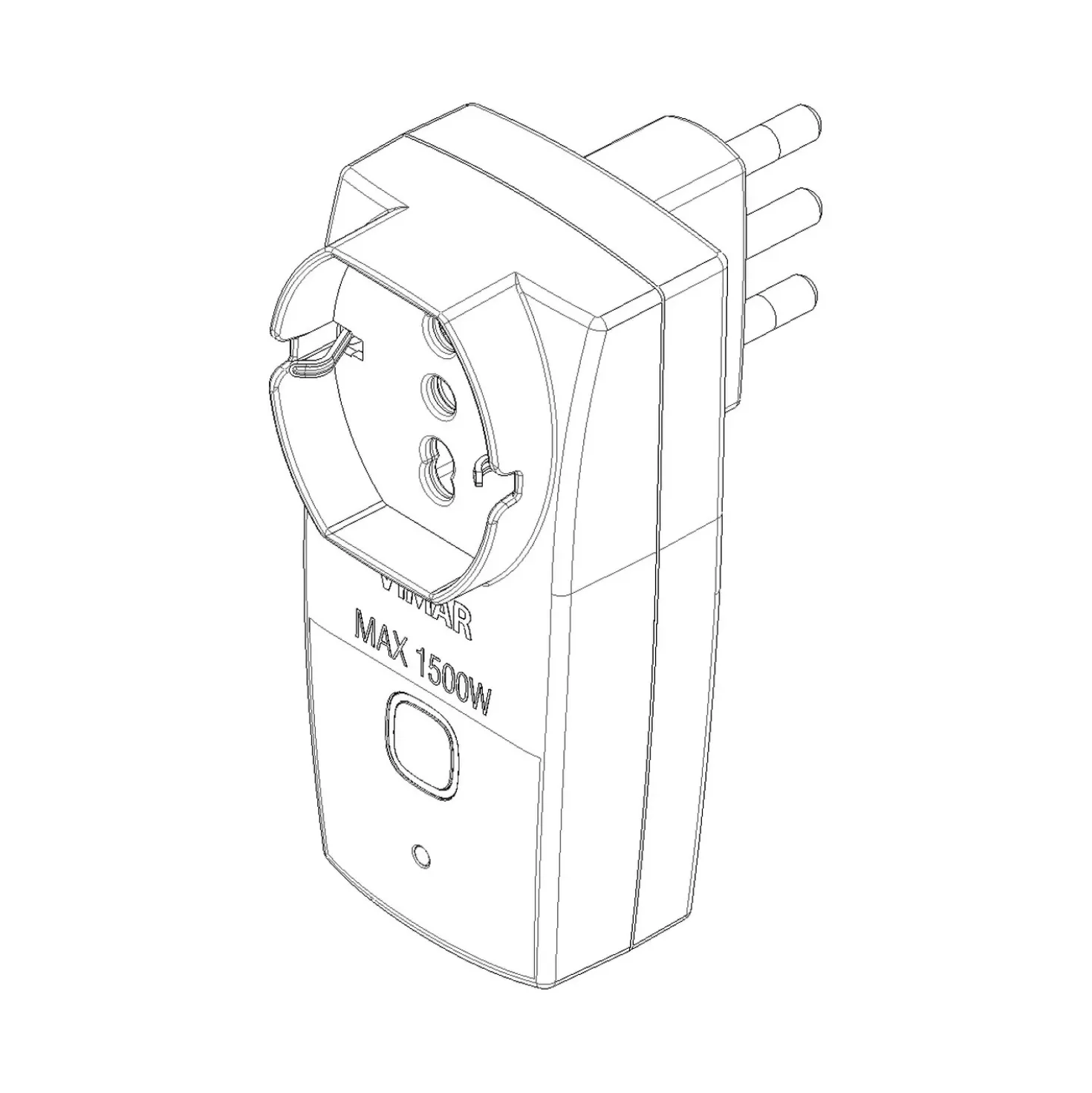 Adattatore S17 universale Vimar con interruttore WiFi Smart Home bianco