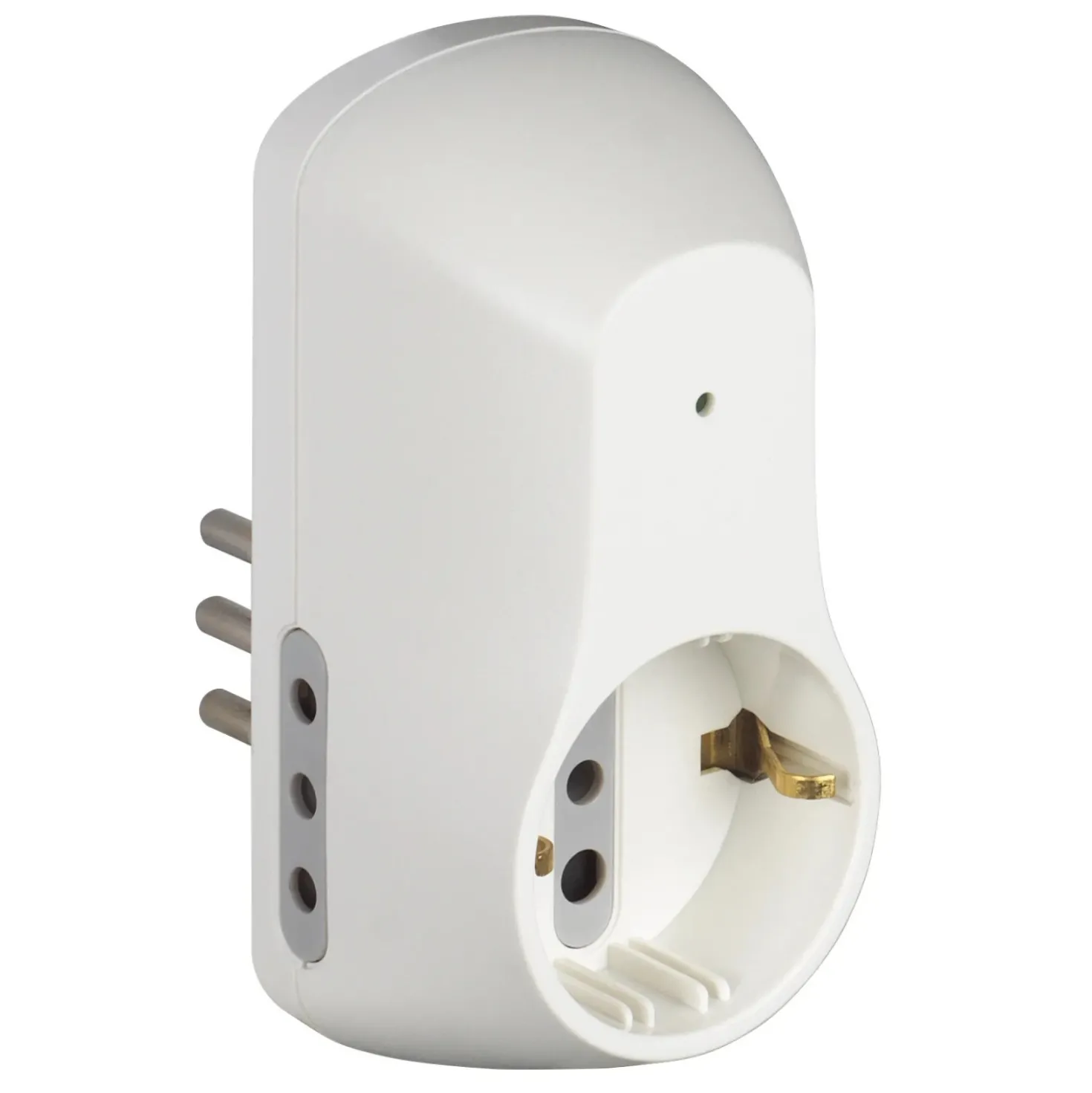 Adattatore Salvafulmine Bticino S3610DF spina 10A +3 prese bianco