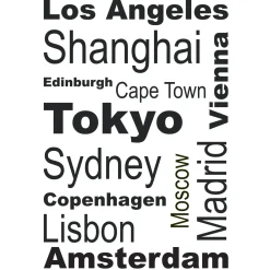 Adesivi murali Cities 47x67 cm 2 fogli