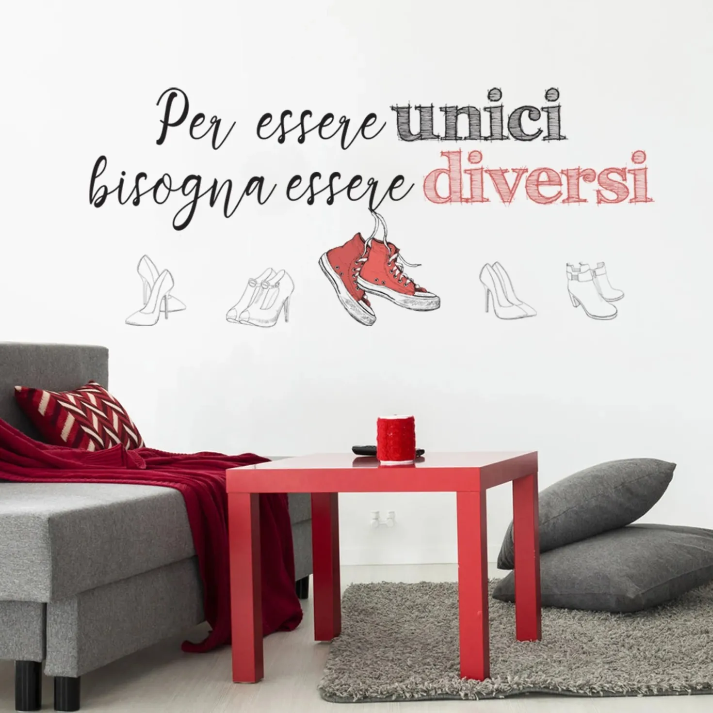 Adesivi murali Essere Diversi 31x31 cm 2 fogli