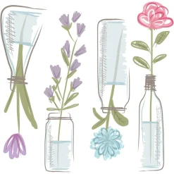 Adesivi murali Little Vases 31x31 cm 2 fogli