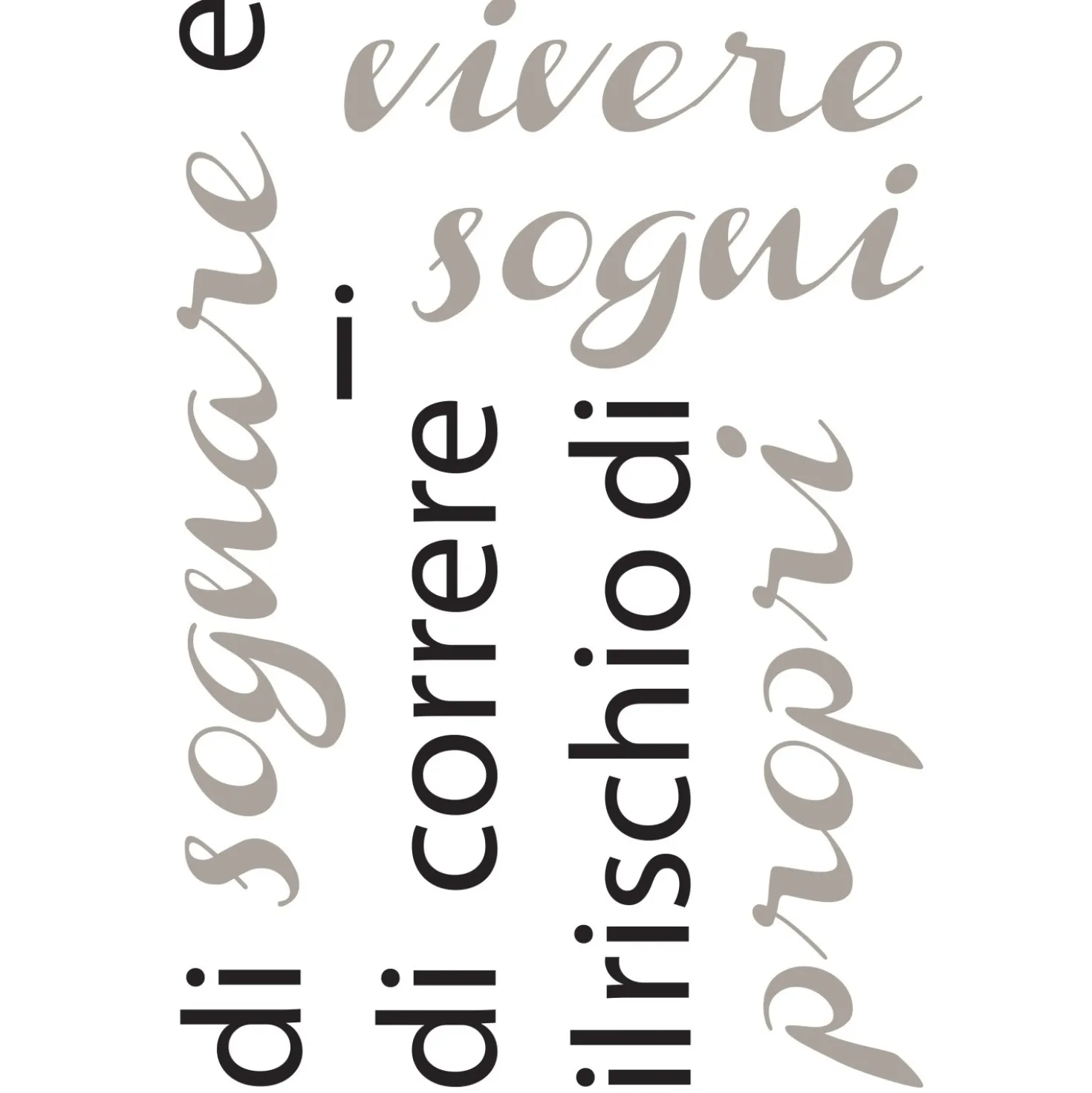 Adesivi murali Vivere 47x67 cm 2 fogli