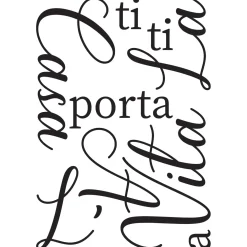 Adesivo da parete La vita ti porta 2 fogli 47x67 cm