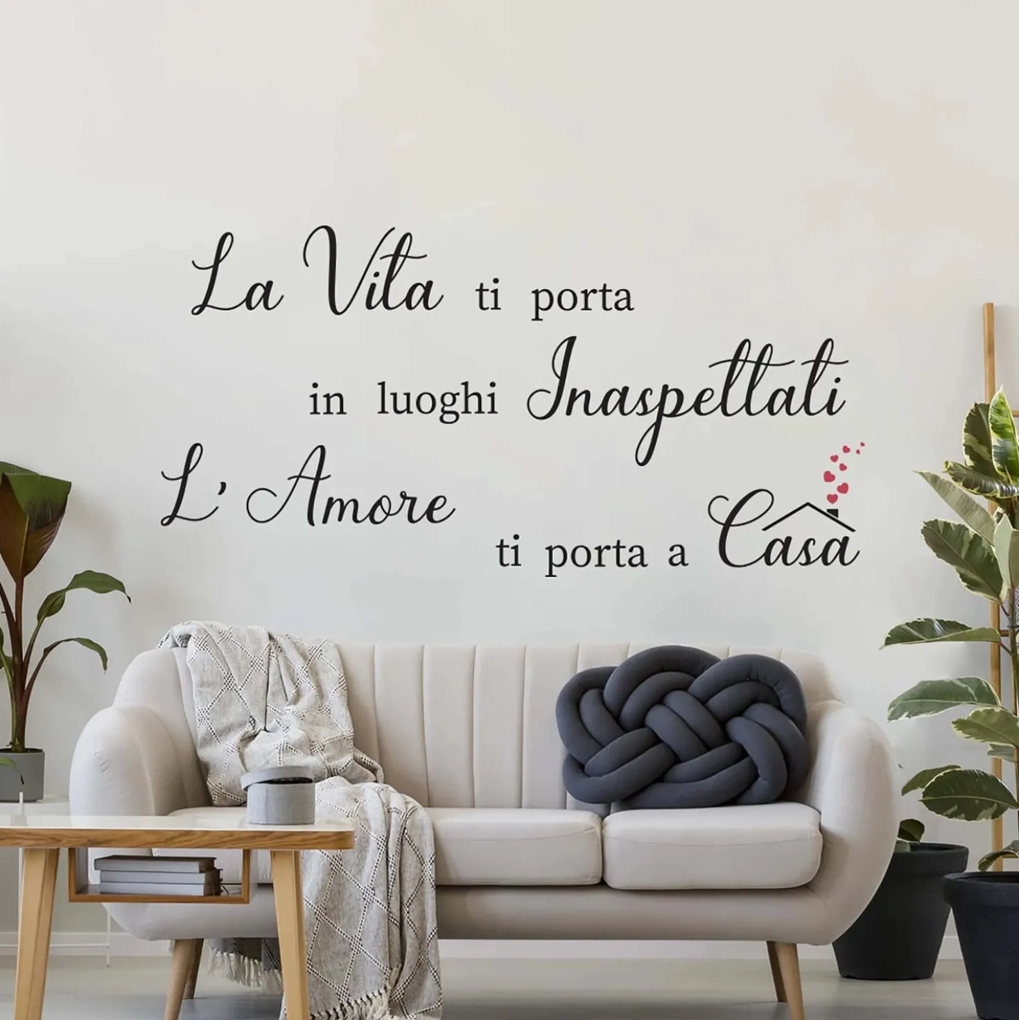 Adesivo da parete La vita ti porta 2 fogli 47x67 cm