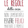Adesivo da parete Regole 2 fogli 47x67 cm