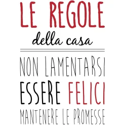 Adesivo da parete Regole 2 fogli 47x67 cm