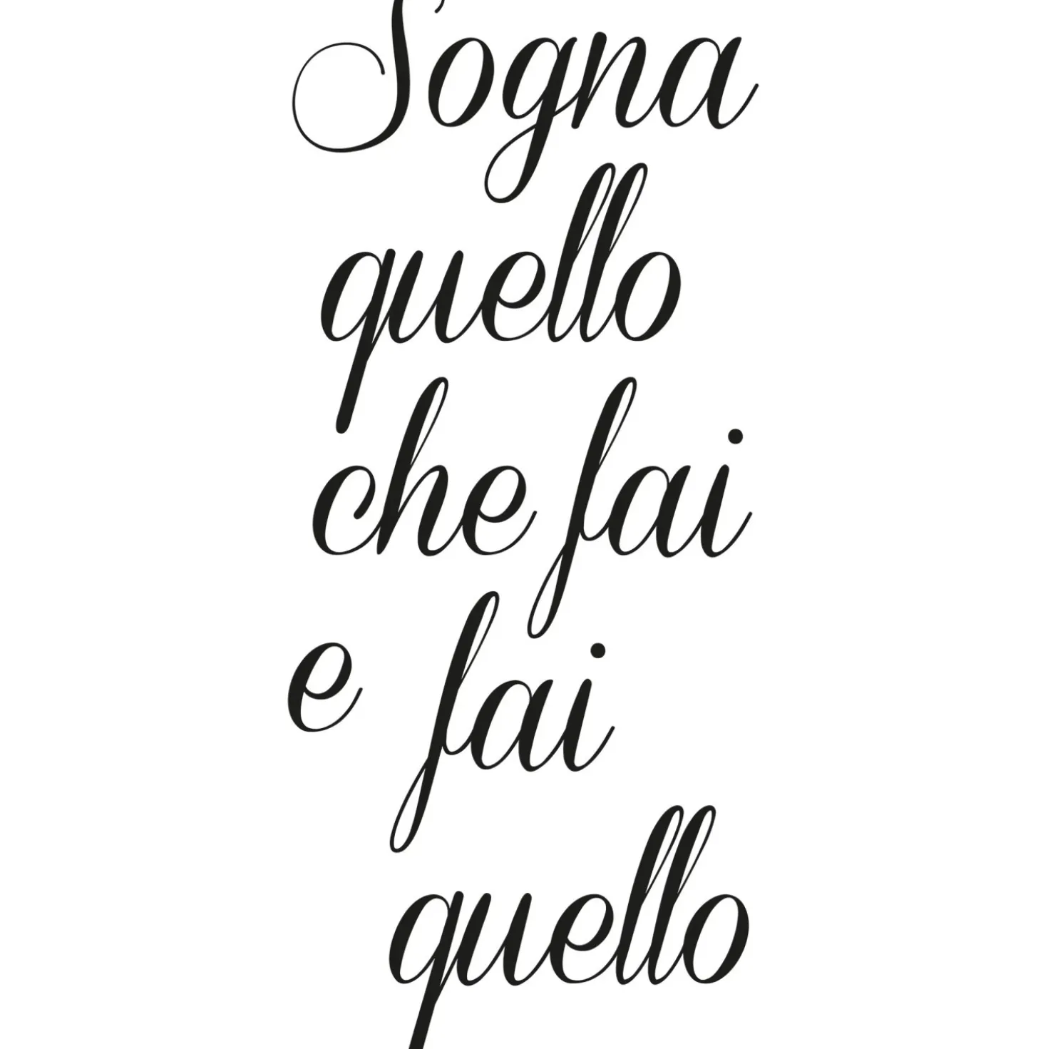 Adesivo da parete Sogna 2 fogli 15x31 cm