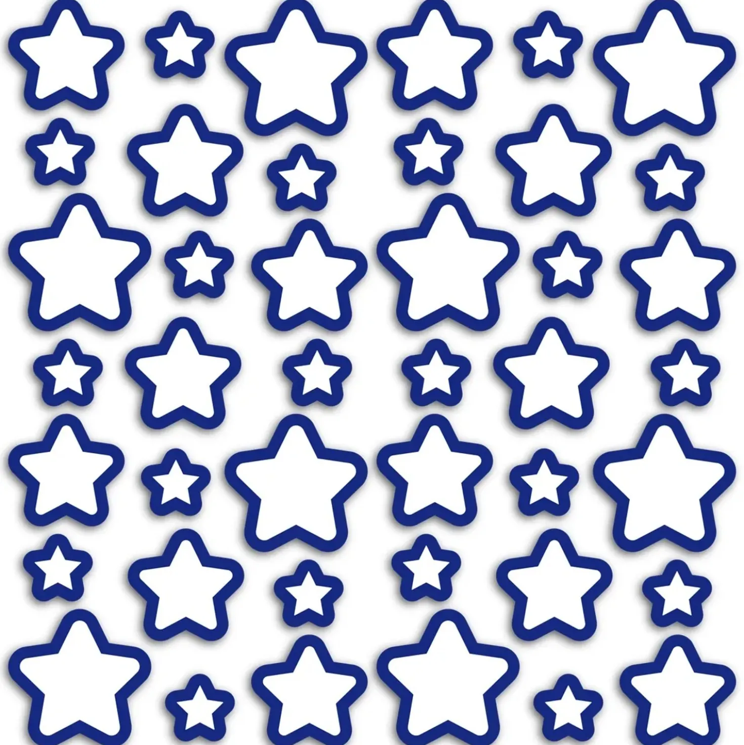 Adesivo decorativo in gomma Stelle fosforescenti 31x31 cm