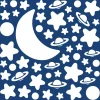 Adesivo decorativo per parete Stelle fosforescenti 2 fogli 31x31 cm