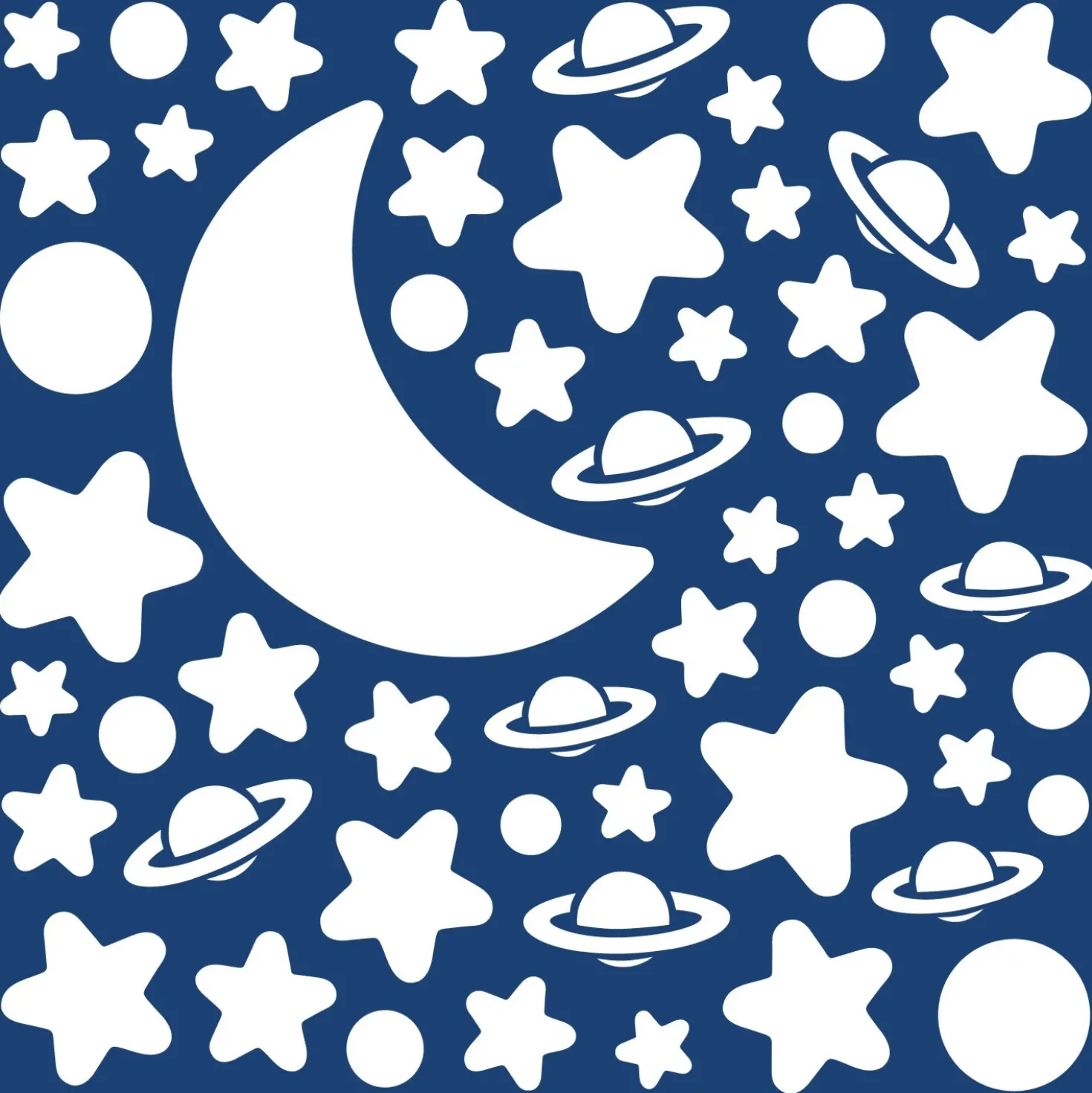 Adesivo decorativo per parete Stelle fosforescenti 2 fogli 31x31 cm