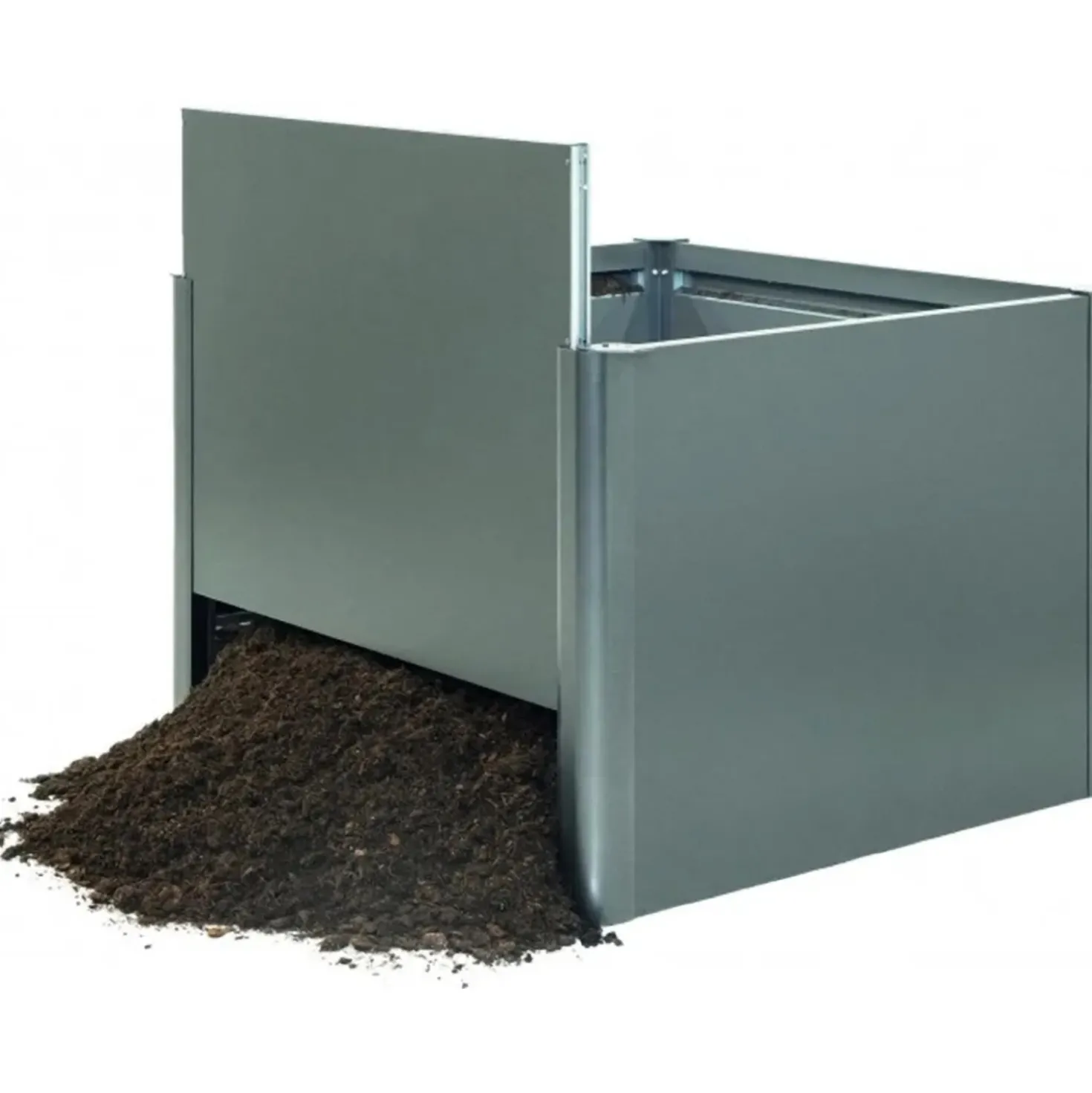 Aiuola rialzata in metallo Biohort grigio quarzo metallizzato 77x201x53 cm