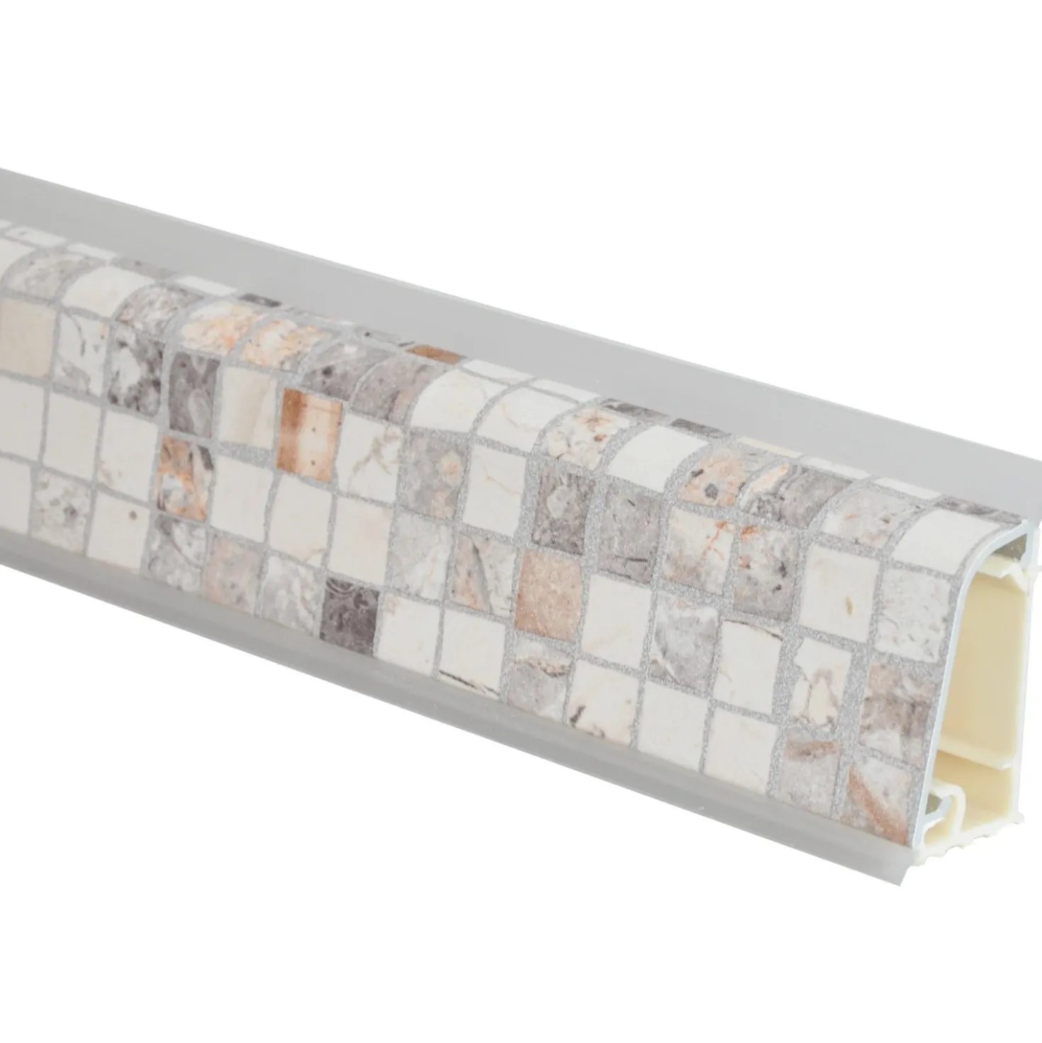 Alzatina per cucina in alluminio rivestita Bisanzio crema 1 m