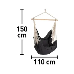 Amaca in cotone antracite 150x110 cm