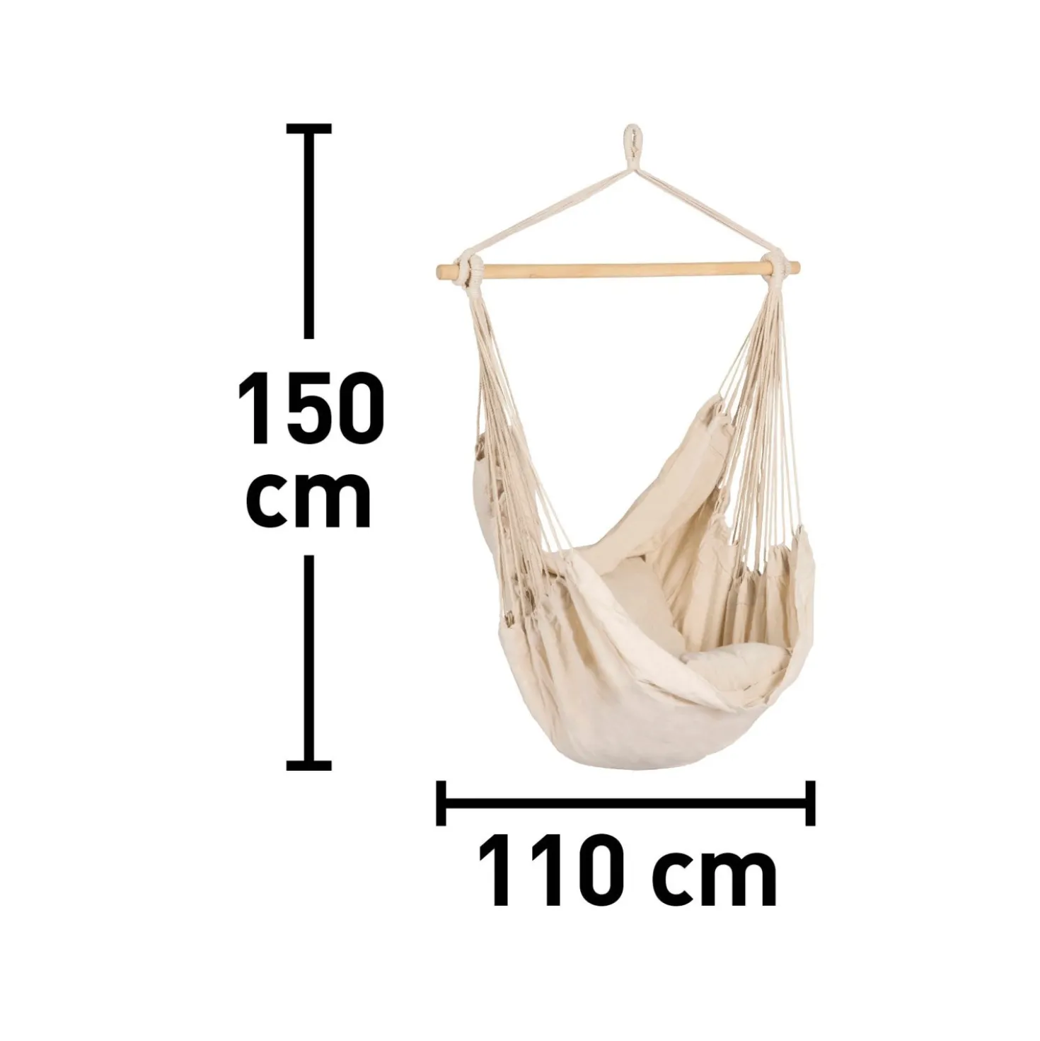 Amaca in cotone ecrù 150x110 cm