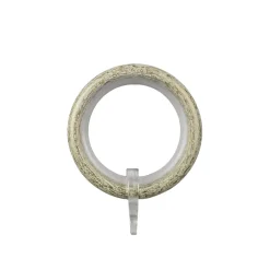 Anello in ferro per bastone tenda avorio e oro 27 mm 8 pz