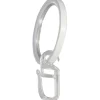 Anello piatto Ø 4 cm con gancio per bastone tenda Ø 2 cm bianco 10 pz