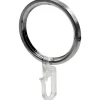 Anello piatto con gancio per bastone tenda cromo Ø 4 cm 10 pz