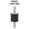 Antivibranti maschio-maschio M8x23 mm e misura 30x25 mm 4 pz