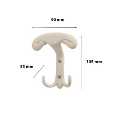 Appendiabiti in zama 110x90 mm bianco