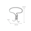 Appendiabiti in zama 125x105 mm bianco