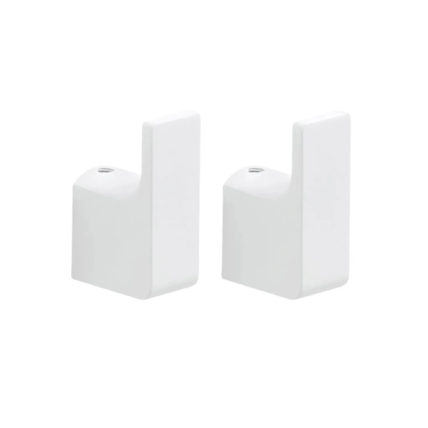 Appendiabiti Pirenei in acciaio inox bianco opaco 2 pz