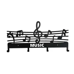 Appendiabito in ferro Music nero opaco