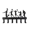 Appendiabito metallo 6 posti nero opaco basket 39 x 13 x 3 cm