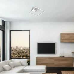 Applique Frame LED 1400 lm bianco caldo 26,5x25 cm cromo opaco