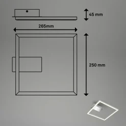 Applique Frame LED 1400 lm bianco caldo 26,5x25 cm cromo opaco