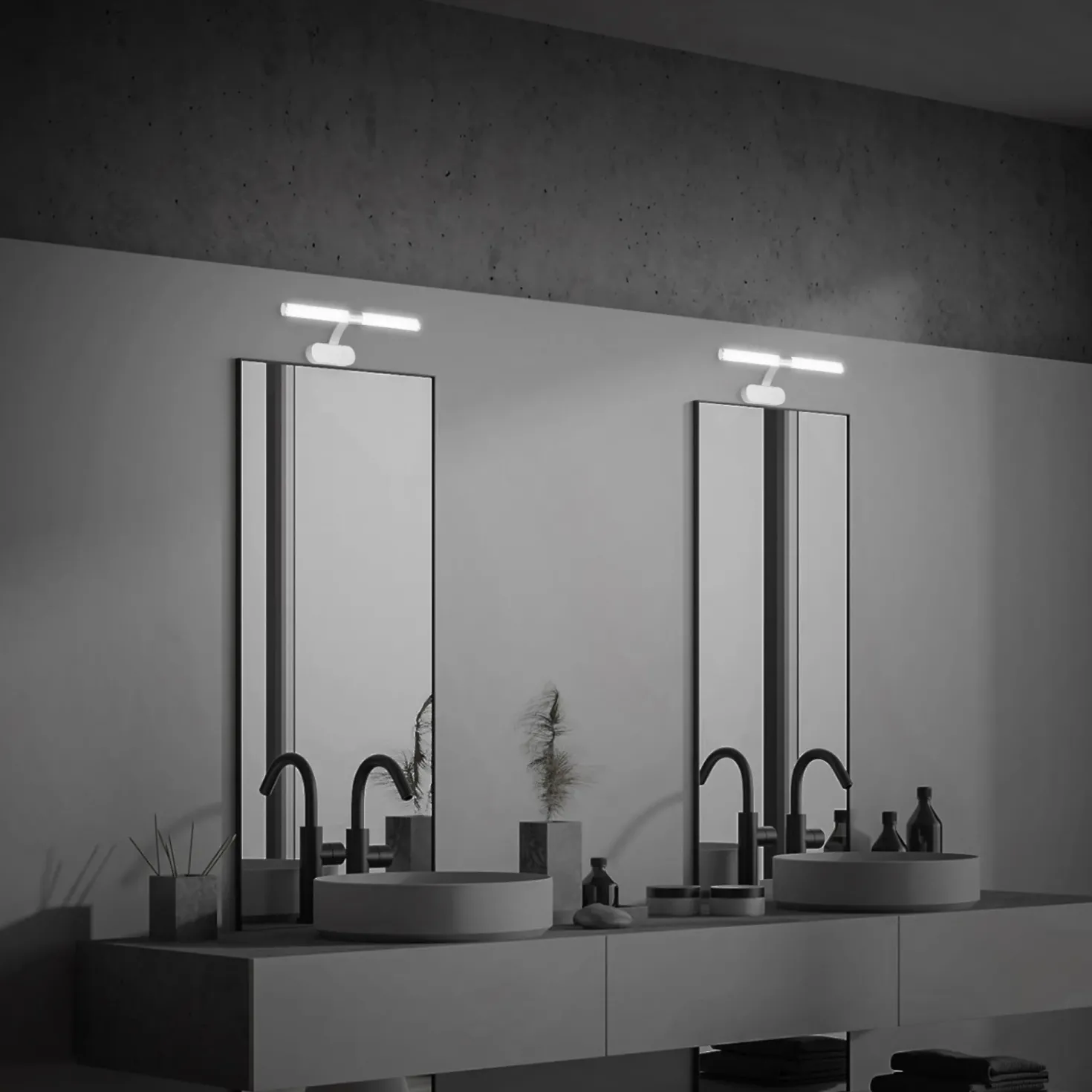 Applique LED specchio Runt 2in1 690 lm Bianco Neutro 10x40x16,5 cm