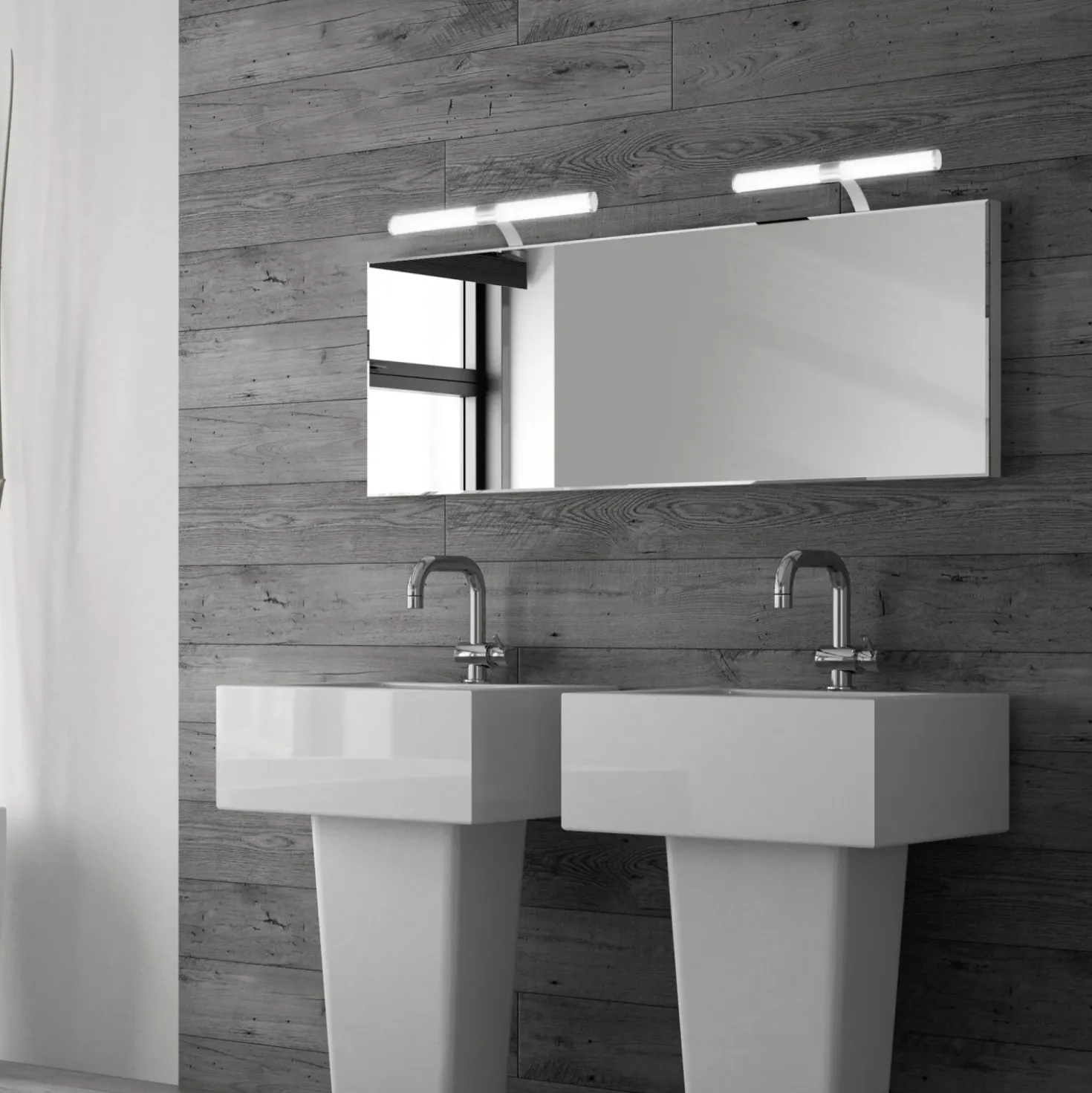 Applique LED specchio Runt 2in1 690 lm Bianco Neutro 10x40x16,5 cm