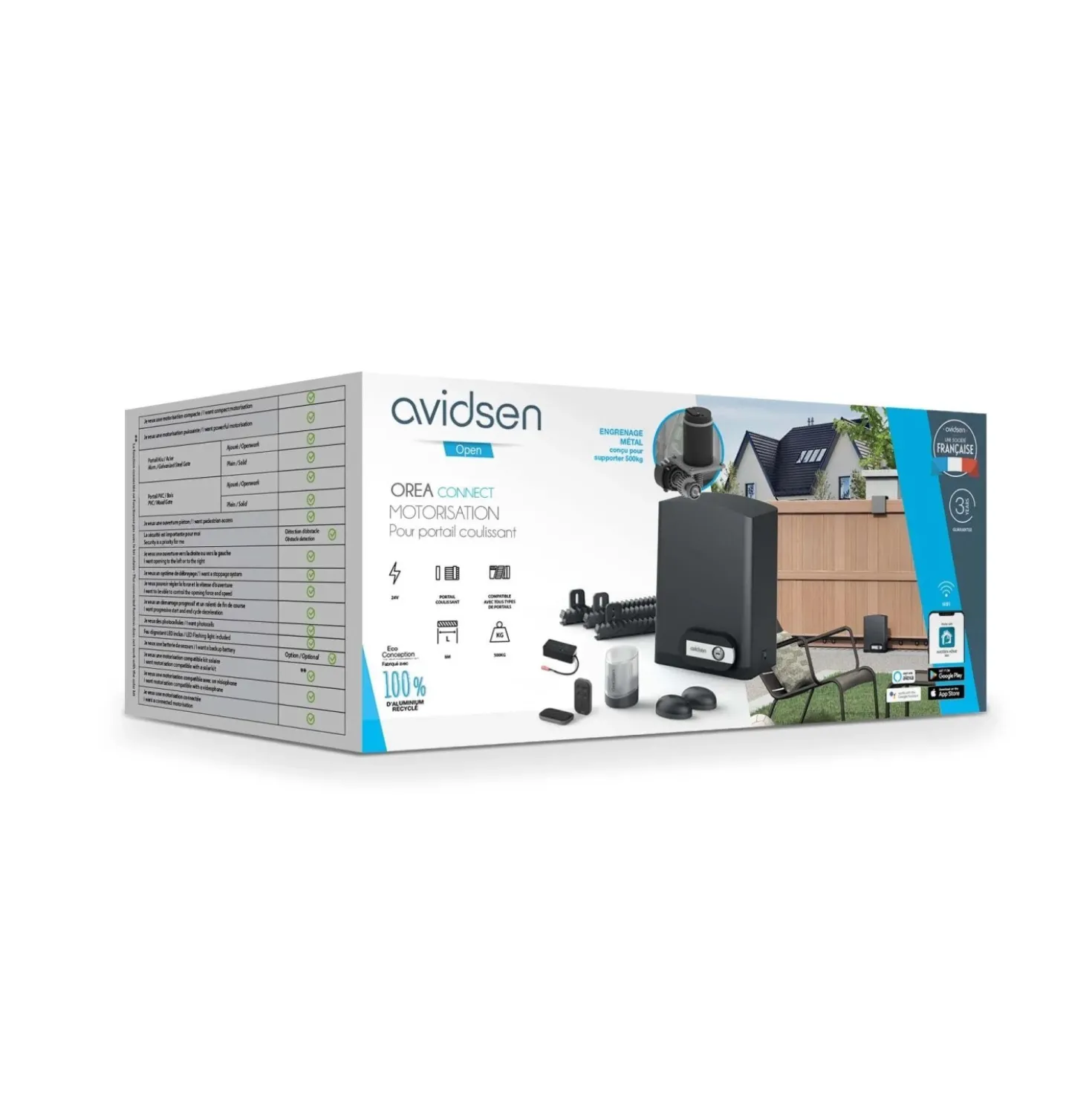 Apricancello scorrevole Smart Avidsen Orea 550