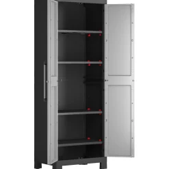 Armadio alto in plastica Keter Detroit Grigio chiaro 182x65x45 cm