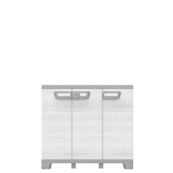 Armadio basso da esterno 3 ante Sequoia in plastica 102x39x94 cm
