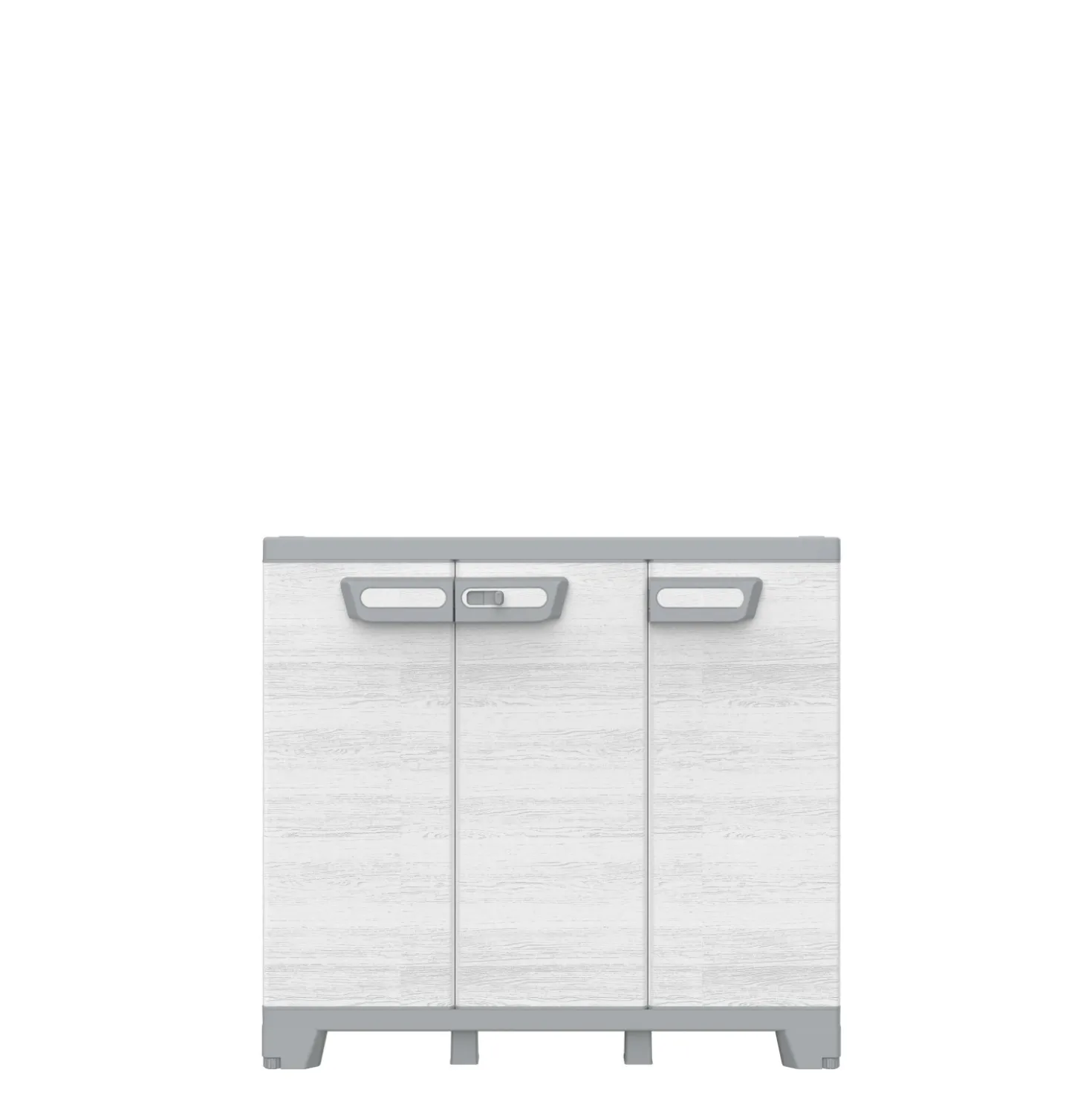 Armadio basso da esterno 3 ante Sequoia in plastica 102x39x94 cm