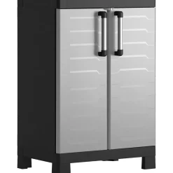 Armadio basso in plastica Keter Detroit Grigio chiaro 97x65x45 cm