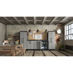 Armadio basso in plastica Keter Detroit Grigio chiaro 97x65x45 cm