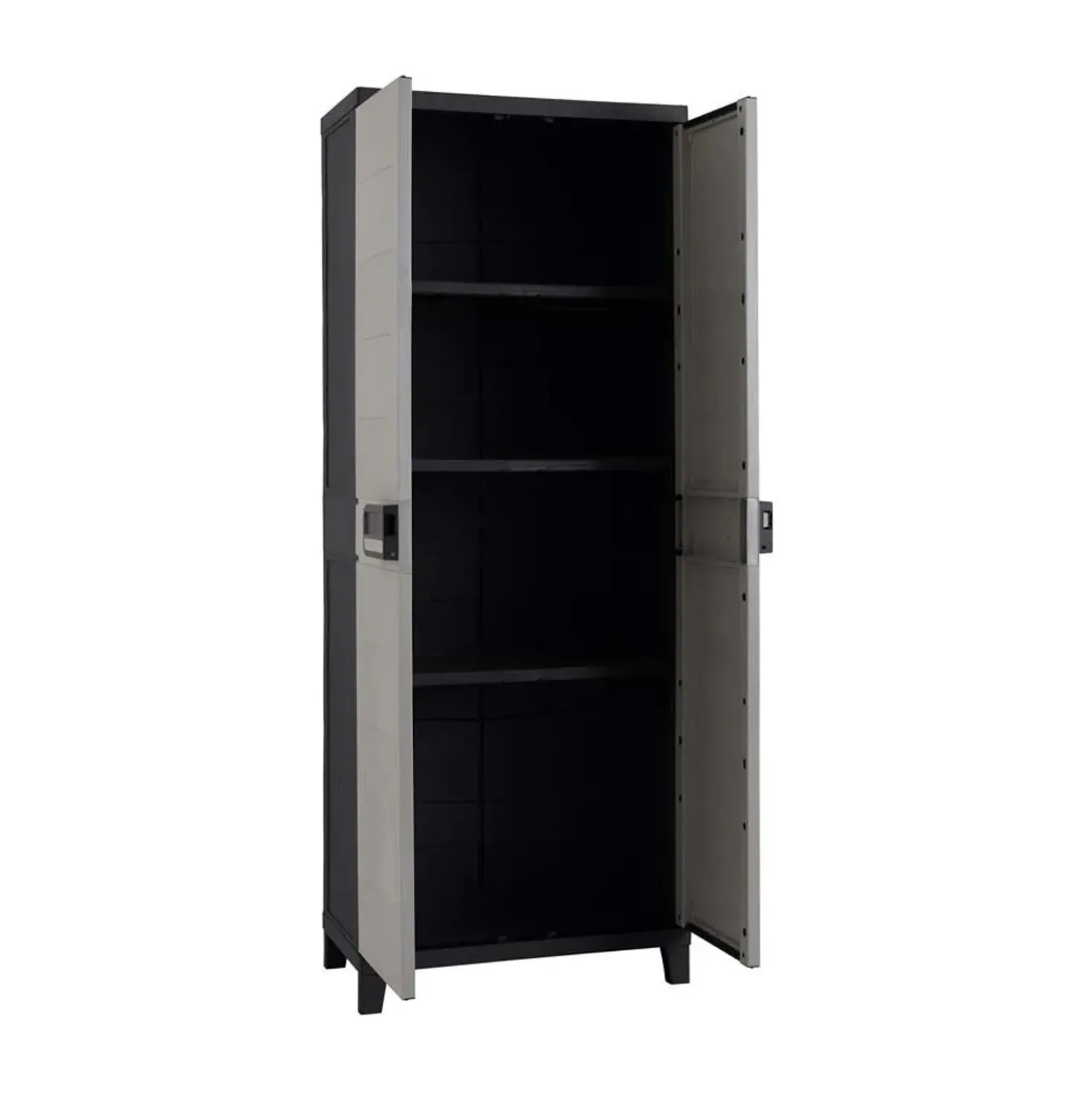 Armadio da esterno alto 3 ripiani in plastica 66x40xH172 cm