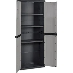 Armadio da esterno alto Bios Midi in plastica 2 ante 3 ripiani 65x37x165 cm