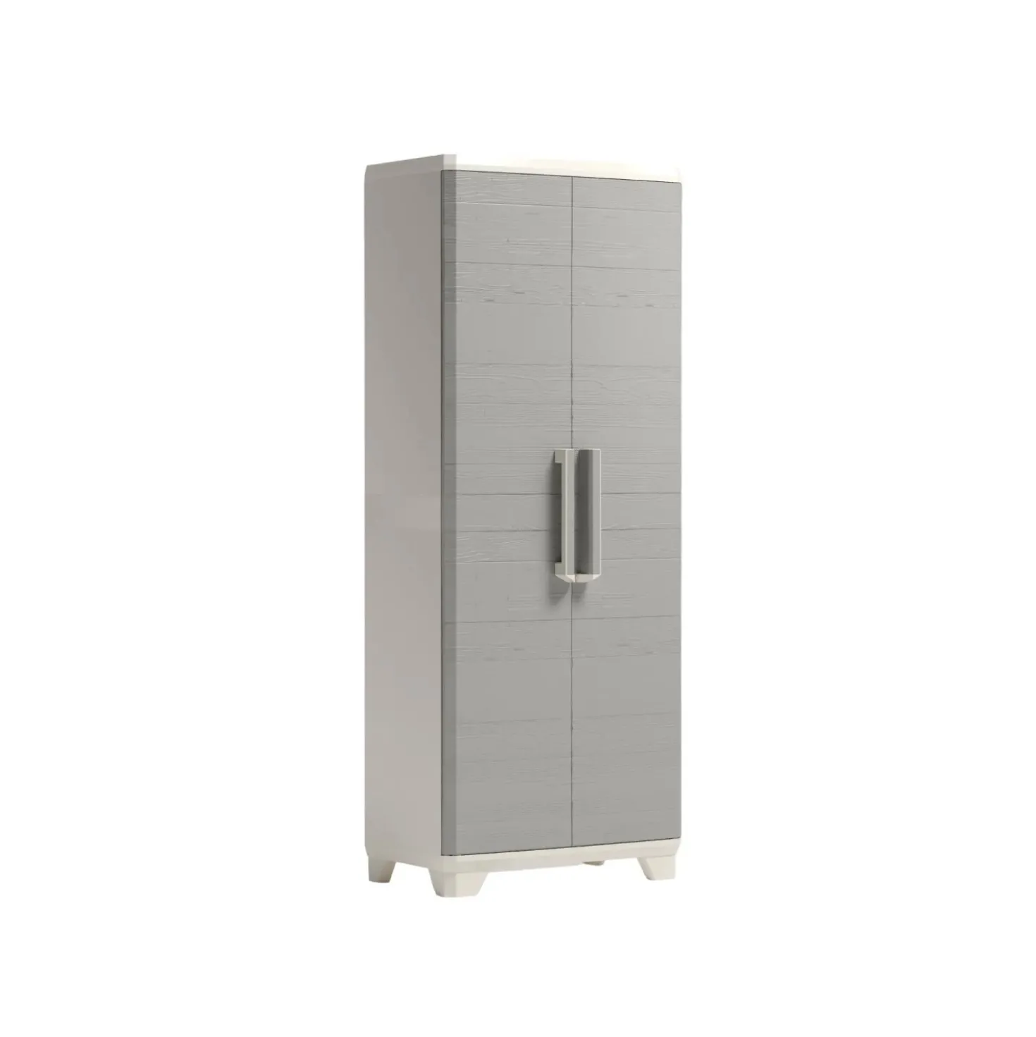 Armadio da esterno alto Linear Wood in plastica 3 ripiani P 15 kg 173x68x39 cm