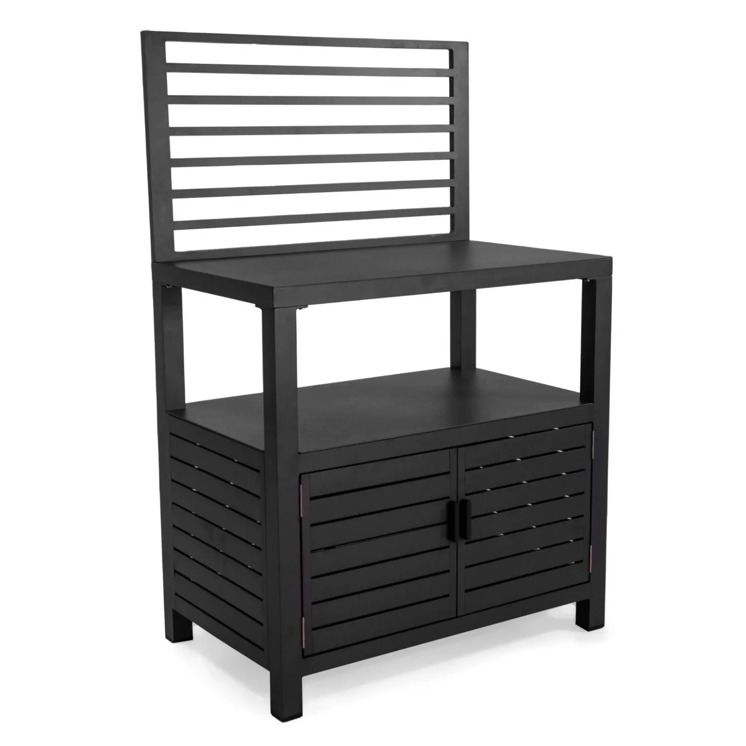Armadio da esterno basso in alluminio antracite 90x56x141 cm